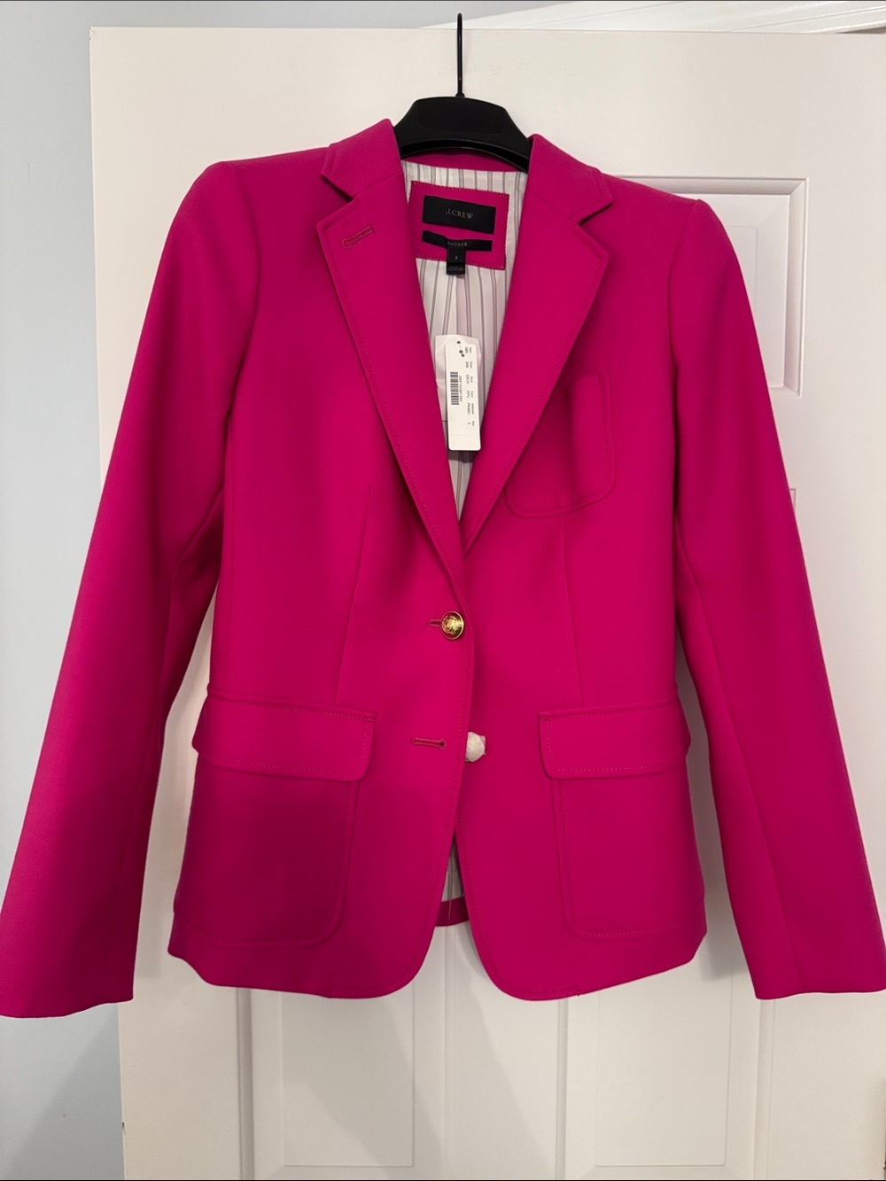 NWT J. Crew Fuchsia Rhodes Tailored Blazer, 2